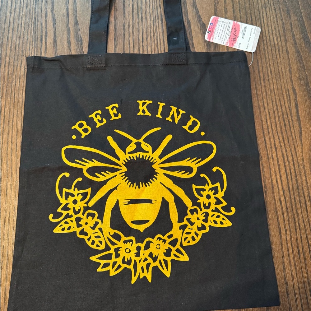 🐝 Black and Yellow Bee Kind Tote - NWT - Picture 2 of 5